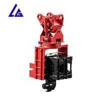 Attache hydraulique inclinable réglable pour pieux, pince latérale pour pieux, pour la construction routière et ferroviaire