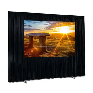 Custom Sizes Fast Fold Screens Outdoor Cinema Front & Rear Folding Projection Screens With Drapes