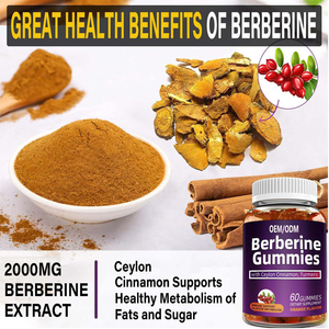 OEM Private Label High Quality 100%Pure Herb Extract Berberine Gummies Enhanced with Ceylon Cinnamon and Milk Thistle - Product Image 3