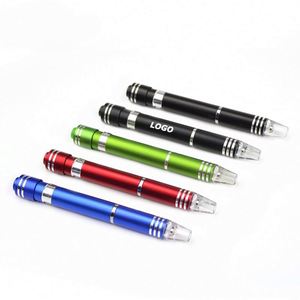 ไขควงอเนกประสงค์อลูมิเนียมอัลลอยด์ 6-in-1 พร้อมไฟ LED - ของขวัญขนาดกะทัดรัดสำหรับงาน DIY และซ่อมแซม - Product Image 1