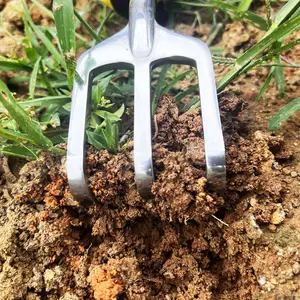 Guangdong fornecedor escavação ferramenta Mini tamanho jardinagem ferramentas ancinho jardim alumínio com alça cor verde