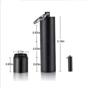 Boîte à pilules multifonction en métal à 3 compartiments, en alliage d'aluminium, organiseur de pilules hebdomadaire de poche, étui distributeur de pilules - Product Image 4