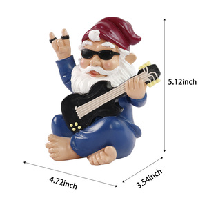 Estatua <span class=keywords><strong>de</strong></span> Gnomo <span class=keywords><strong>de</strong></span> Jardín Estilo Rock Star, Gnomo Genial con Guitarra Eléctrica y Gafas <span class=keywords><strong>de</strong></span> Sol, Figura <span class=keywords><strong>de</strong></span> Resina <span class=keywords><strong>de</strong></span> Rockero para Decoración <span class=keywords><strong>de</strong></span> Patio y Bar al Aire Libre - Product Image 6