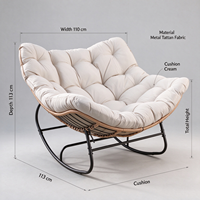 Chaise à bascule en forme de nid d'oiseau, nouvelle tendance, vente chaude usine, fauteuil inclinable paresseux à rembourrage épais et doux, pour intérieur, extérieur, balcon, jardin, loisirs