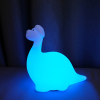 Lampe de nuit en silicone pour bébé Brachiosaurus, rechargeable par USB, LED blanc chaud, multicolore, portable, lampe décorative pour la chambre d'enfant