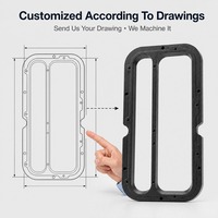 Cadre de panneau d'instrumentation en aluminium usiné sur mesure par CNC avec double fenêtre et encoches latérales pour l'utilisation d'appareils électroniques