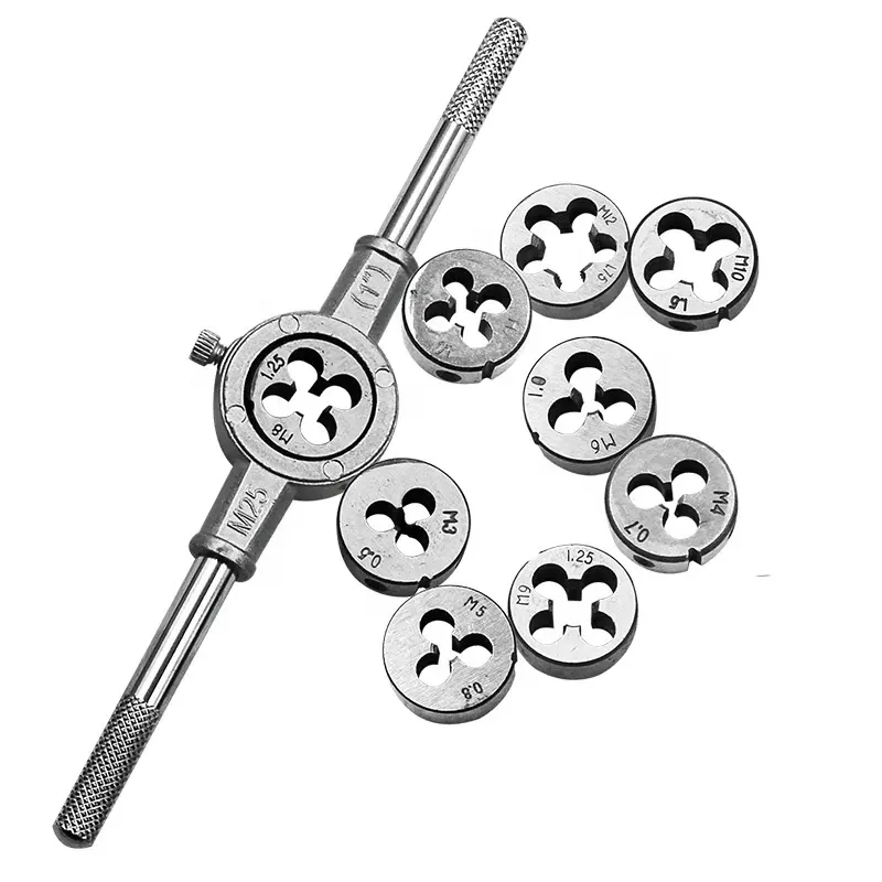 Tap Die Bor Kombinasi Bit Set Hex Shank Sekrup Thread Taps Woodworker Alat Lubang Potong Baja Kecepatan Tinggi Spiral HSS Tapping