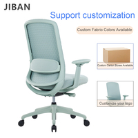 Chaise de bureau 4D avec accoudoirs en maille, dossier inclinable ventilé et poreux en acier, hauteur réglable et pivotante, pour atelier, maison et bureau
