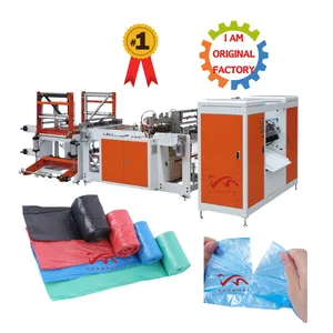 Wholesale Hot Style Competitive Price Automatic Double Lines Garbage Bag C Folding Machine Plastic Bag Making Machine In China