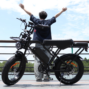 X80 프로 EU 창고 Fatbike V20 프로 250W Ebike Velo 전기 자전거 모터 더블 시트 자전거 전기 사이클 - Product Image 5