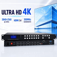 Matrix Switcher 4K 30Hz için EDID HDCP LAN RS232 Kontrollü Metal Gövdeli Hardrock Professional 8x8, Konferans Salonu AV Sistemleri için