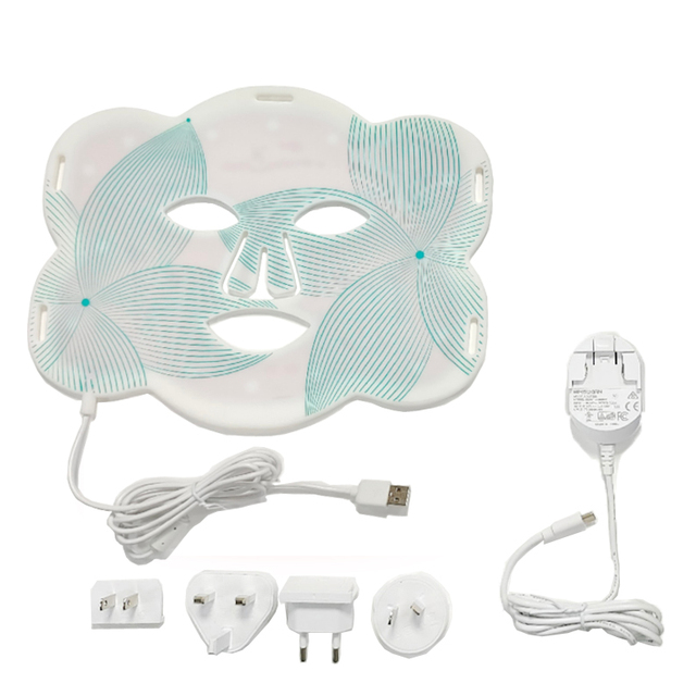 OEM/ODM HOME USE Wholesale Red LED Therapy Mask 2 Colors Fits Softly Silicone Light Facial Face Red Light Therapy Mask