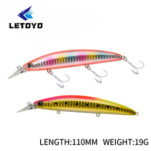 Nouveau Design 110mm 19g En Gros Artificielle Appât Flottant Jerkbait 12 Couleurs de pêche aux leurres minnow - Product Image 1