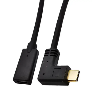 10Gbps 100W 5A PD 4K USB-C USB 3.1ชนิด C 90องศา<span class=keywords><strong>สาย</strong></span>ข้อมูลการต่อขยายมุมขวาตัวผู้ถึงตัวเมียพร้อมรูสกรูยึดแผง - Product Image 6