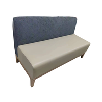 Banquette longue moderne en cuir rétro à dossier haut, personnalisable, pour restaurant, hôtel, café