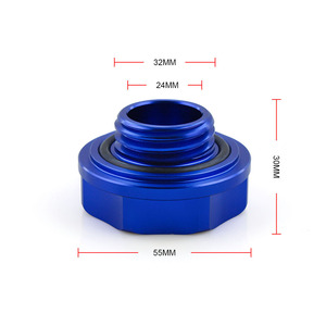 Tapa de llenado de aceite de aluminio, 55mm, azul, para Honda Civic Accord CRV Fit City - Product Image 1