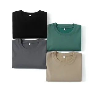 Summer 260g heavy weight short sleeve large size t-shirt wholesale 100% cotton unisex twill t-shirt