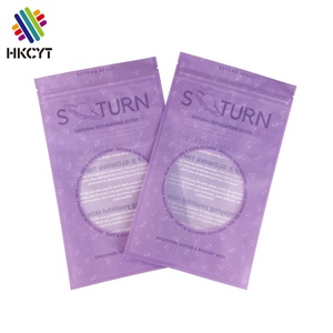 Offre spéciale, sac en plastique personnalisé, 3 mitaines d'étanchéité sur le côté, pochette à fermeture éclair pour accessoires de bijoux avec fenêtre transparente - Product Image 2