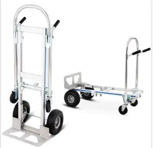 3 In 1 Convertible Hand Truck 1000LBS Capaciteit 2 Wiel Dolly En 4 Wiel Hand Winkelwagen