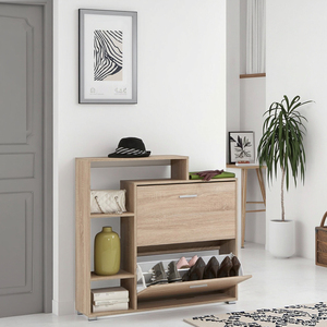 Meuble d'entrée minimaliste Armoire à <span class=keywords><strong>chaussures</strong></span> à rabat <span class=keywords><strong>de</strong></span> grande capacité avec étagère <span class=keywords><strong>de</strong></span> rangement rembourrée pour la salle <span class=keywords><strong>de</strong></span> sport et la maison - Product Image 2
