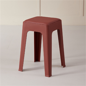 Tabouret carré empilable en plastique pour la maison, confortable, coloré, design minimaliste pour <span class=keywords><strong>chambre</strong></span> à coucher, salon, hôpital, hôtel - Product Image 2