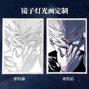 23 stili di cartone animato <span class=keywords><strong>Jujutsu</strong></span> <span class=keywords><strong>Kaisen</strong></span> Satoru Gojo Suguru Geto foto cornice di luce notturna Anime lampada da tavolo pittura regalo di Natale - Product Image 6