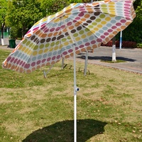 Parasol de plage coloré à pois, portable, avec fonction d'inclinaison, pour jardin, terrasse, pelouse, bord de piscine