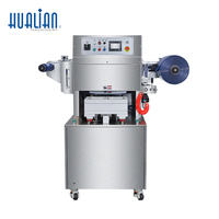 Máquina de Sellado al Vacío para Bandejas de Alimentos HVT-450M/2 Hualian, Selladora de Calor para Envases de Frutas y Verduras Frescas