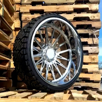 Roues de camion robustes FANXI 22x12 24x12 26x12 6 trous 6x5.5 pour Chevy Ram GMC 1500 8x170 8 trous pour Ford F250 avec capuchons flottants