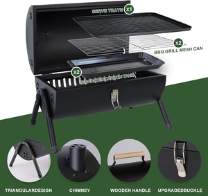 Parrilla de Barbacoa Doméstica, Portátil, de Doble Uso, para Asar y Freír, para Exteriores y Camping, Sin Humo, Estilo Coreano, Resistente al Viento y a la Oxidación, para Asar Carne - Product Image 2
