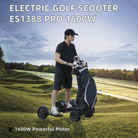 Skuter Golf Listrik ES1388 Pro Golf Cart Lipat 4 Roda Troli Golf 1600W Motor Ganda Belakang Baterai Lithium Langsung dari Pabrik