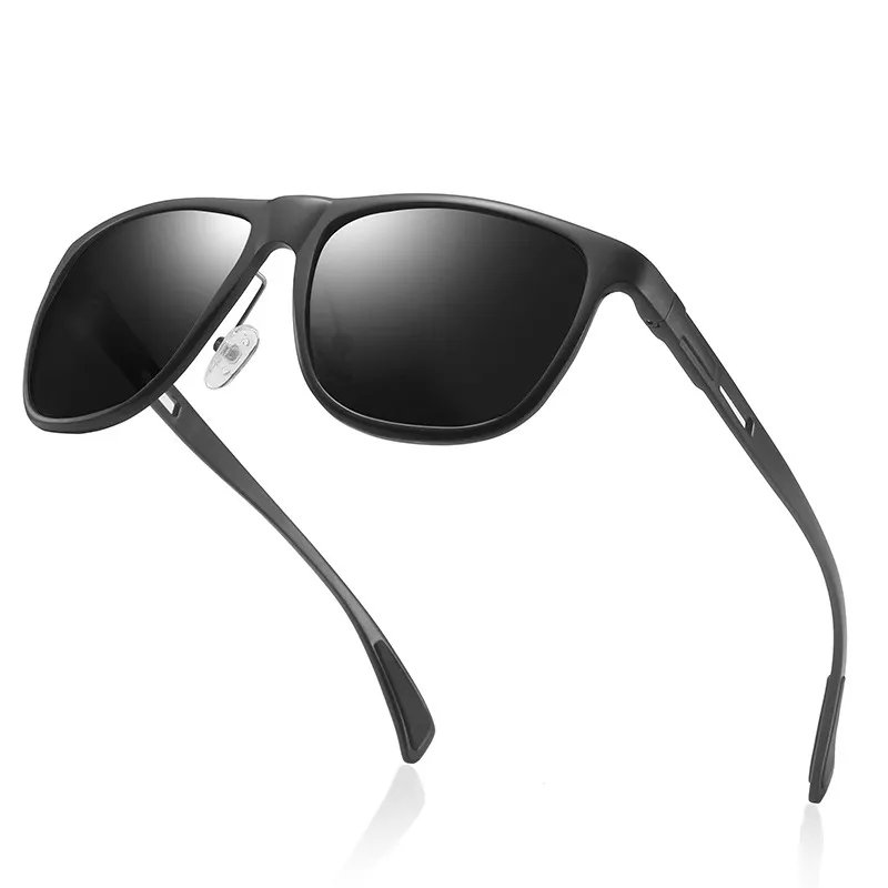 W3305 Mannen Vierkante Frame Aluminium Magnesium Zonnebril Rijden Tac Retro Klassieke Lentes De Sol Zonnebril Voor Mannelijke
