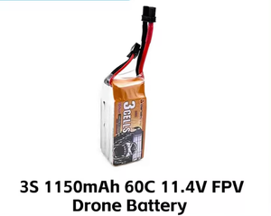 แบตเตอรี่โดรน FPV 3S 1150mAh 60C 11.4V - Product Image 6