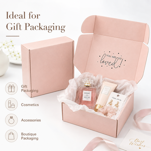 Cajas de Envío Corrugadas Rosas de Venta Caliente de Fábrica Propia, Cajas de Envío con Impresión Personalizada e Interior Impreso para Empaque de Ropa y Zapatos - Product Image 3