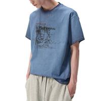 T-shirt Homme Vintage en Coton Supima Personnalisé OEM pour Usine de Confection, Impression DTG, Coupe Boxy, Teinture Tie-Dye, Grammage Lourd