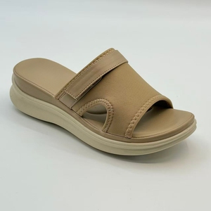 صنادل نسائية بكعب ويدج مريحة مفتوحة الأصابع بجزء علوي من البولي يوريثان خفيفة الوزن وقابلة للتنفس أحذية عصرية غير رسمية للشاطئ والمشي في الهواء الطلق - Product Image 1