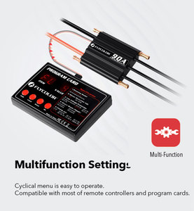 FLYCOLOR 90A ESC Brushless 2-6S LiPo 5.5V 5A BEC Impermeabile Regolatore di Velocità Marino per Barche <span class=keywords><strong>RC</strong></span>, UAV e Multicotteri - Product Image 4