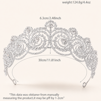 Coiffe de mariée en cristal transparent avec sept spirales sculptées uniques, style diadème, pour fête de mariage Duiyan