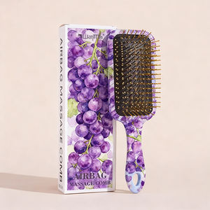 Brosse à coussin à motif de fruits personnalisée de la marque Wanmei, boîte cadeau, brosse plate carrée lisse en plastique, peigne à coussin d'air pour massage du cuir chevel - Product Image 3