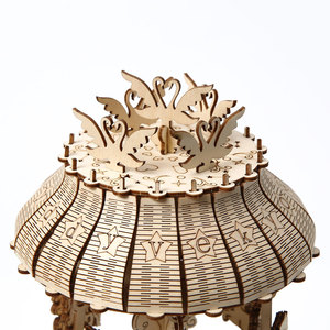 Modèle de carrousel en bois <span class=keywords><strong>3D</strong></span> en gros, puzzles en bois <span class=keywords><strong>3D</strong></span> DIY pour adultes, kit de décoration artisanale fait main - Product Image 5