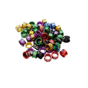 Valkparkiet Beenband Baby Vogel Id Ring Gesloten Roestvrij Staal/Aluminium Voetring Met Willekeurige Gegraveerde Karakters - Product Image 3