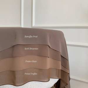 Ánh sáng lung linh voan hai giai điệu lụa <span class=keywords><strong>chiffon</strong></span> tinh khiết Dubai Hàn Quốc voan Pashmina kemboja hijab thiết yếu hồi giáo SELENE ánh sáng lung linh - Product Image 4