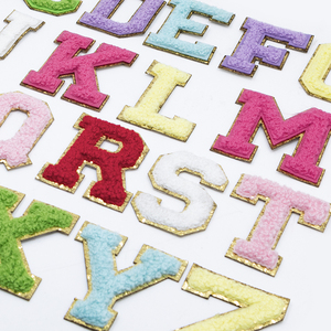 Tùy Chỉnh Tự Dính Lớp Duy Nhất 5.5Cm Thư Các Bản Vá Lỗi Cho Khăn, Thêu Vải Dán, Quần Áo Màu Hồng Nhãn - Product Image 3