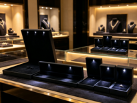 Boîte à bijoux LED, vente en gros en petites quantités, étui cadeau lumineux, logo personnalisé