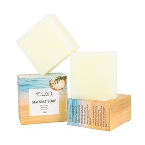 Jabón de Leche de Cabra Blanqueador para el Tratamiento del Acné y las Espinillas, Jabón Facial Limpiador Hecho a Mano, Barra de Jabón de Sal Marina de 100 g - Product Image 1