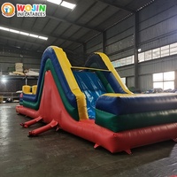 Nouveau design de parcours d'obstacles gonflable combiné avec toboggan, prix d'usine en gros