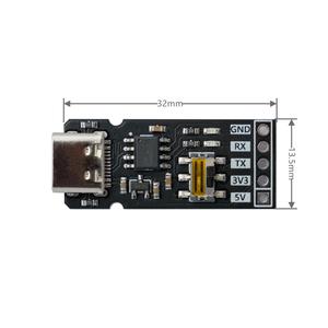 Module USB vers série CH340N TYPE-C, convertisseur de niveau USB vers UART TTL 3.3V/5V, outils de téléchargement et de débogage RX/TX, câble de flashage - Product Image 2