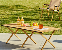 Tragbares Outdoor-Camping-Tisch-und-Stuhl-Set aus Aluminiumlegierung, Faltbarer Eierrollentisch, Leichtes Picknick-Möbelset für BBQ