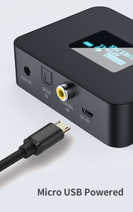 T6Pro One Pair Two <strong>Bluetooth</strong> 5.0 Audio Transmitter <strong>With</strong> CSR Chipset Optical/Coaxial/<strong>Aux</strong> <strong>Bluetooth</strong> Adapter - Product Image 6