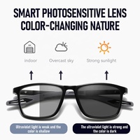 Lunettes de lecture presbytie photochromique pour hommes sport cyclisme antidérapant Rectangle rouge gris lunette anti-reflet multifocale